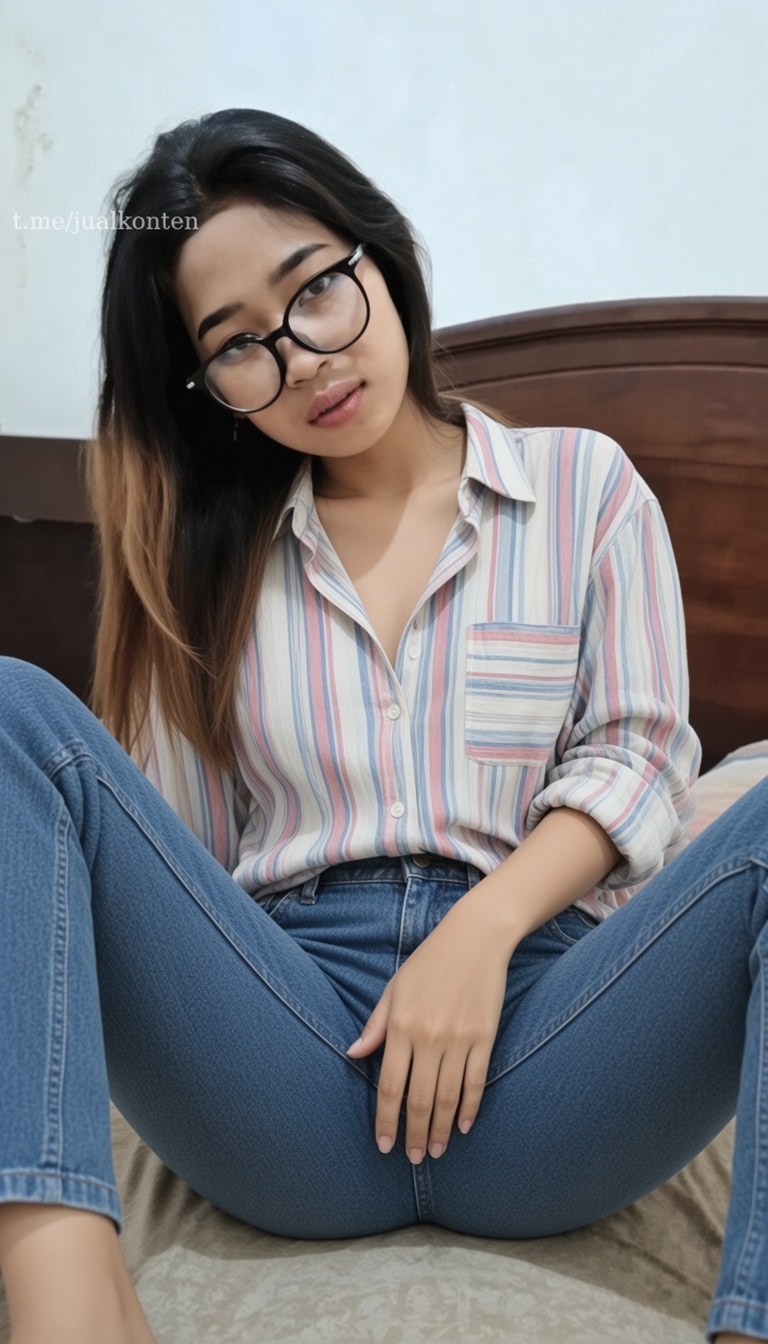 crt sama cewe kacamata